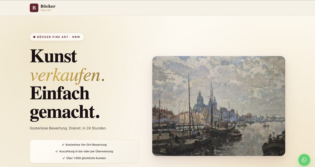 boeckerfineart.de Screenshot